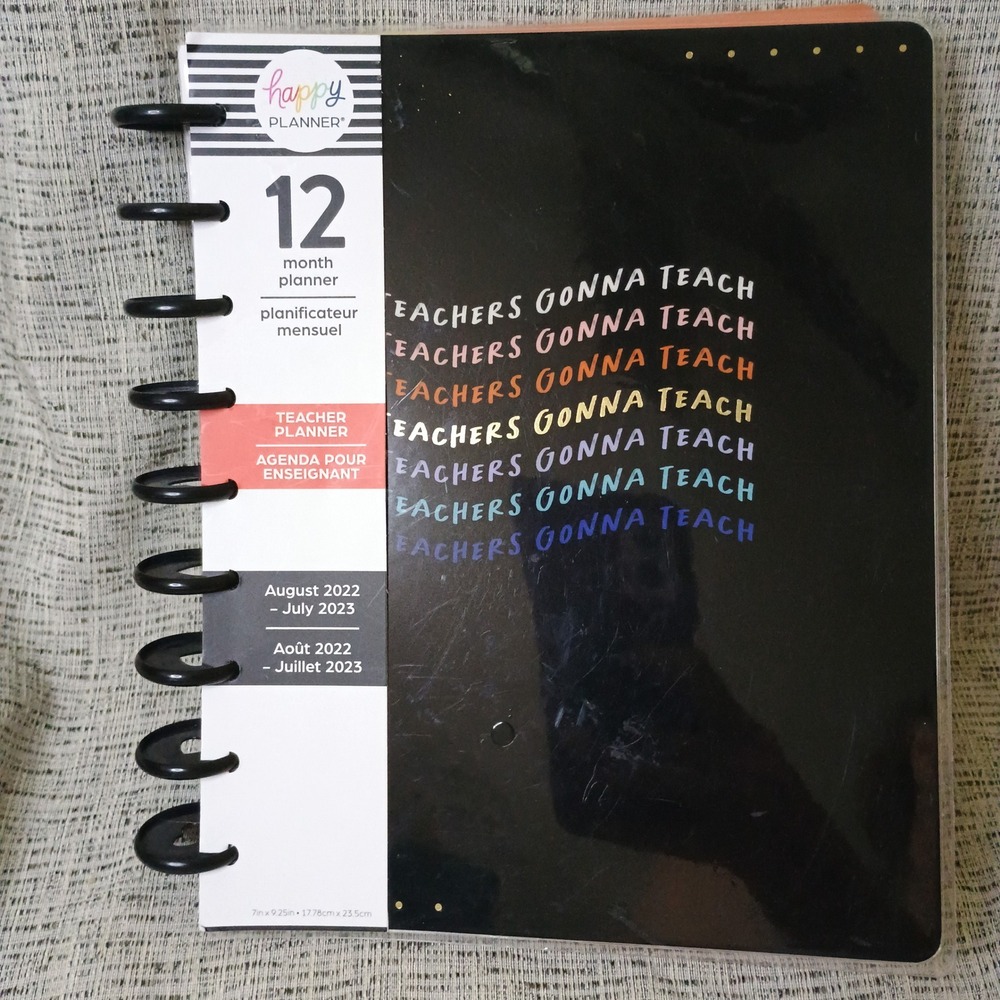 Happy Planner Teachers Gonna Teach 12 Month Teacher Planner Aug 2022 - July 2023
